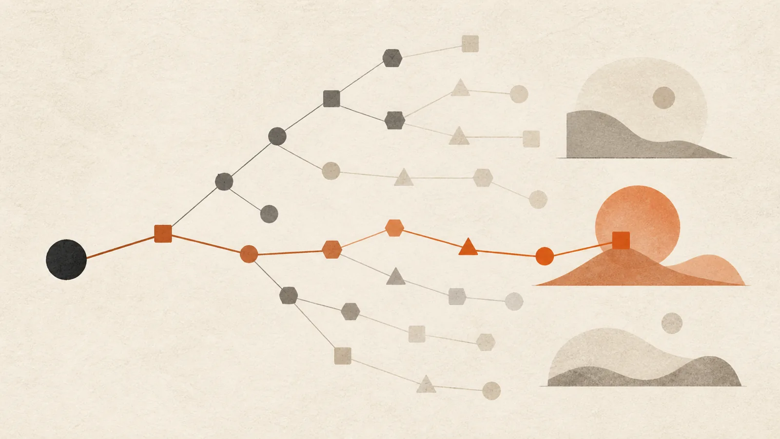 Illustration for Tree Search over Agent Trajectories (LATS)