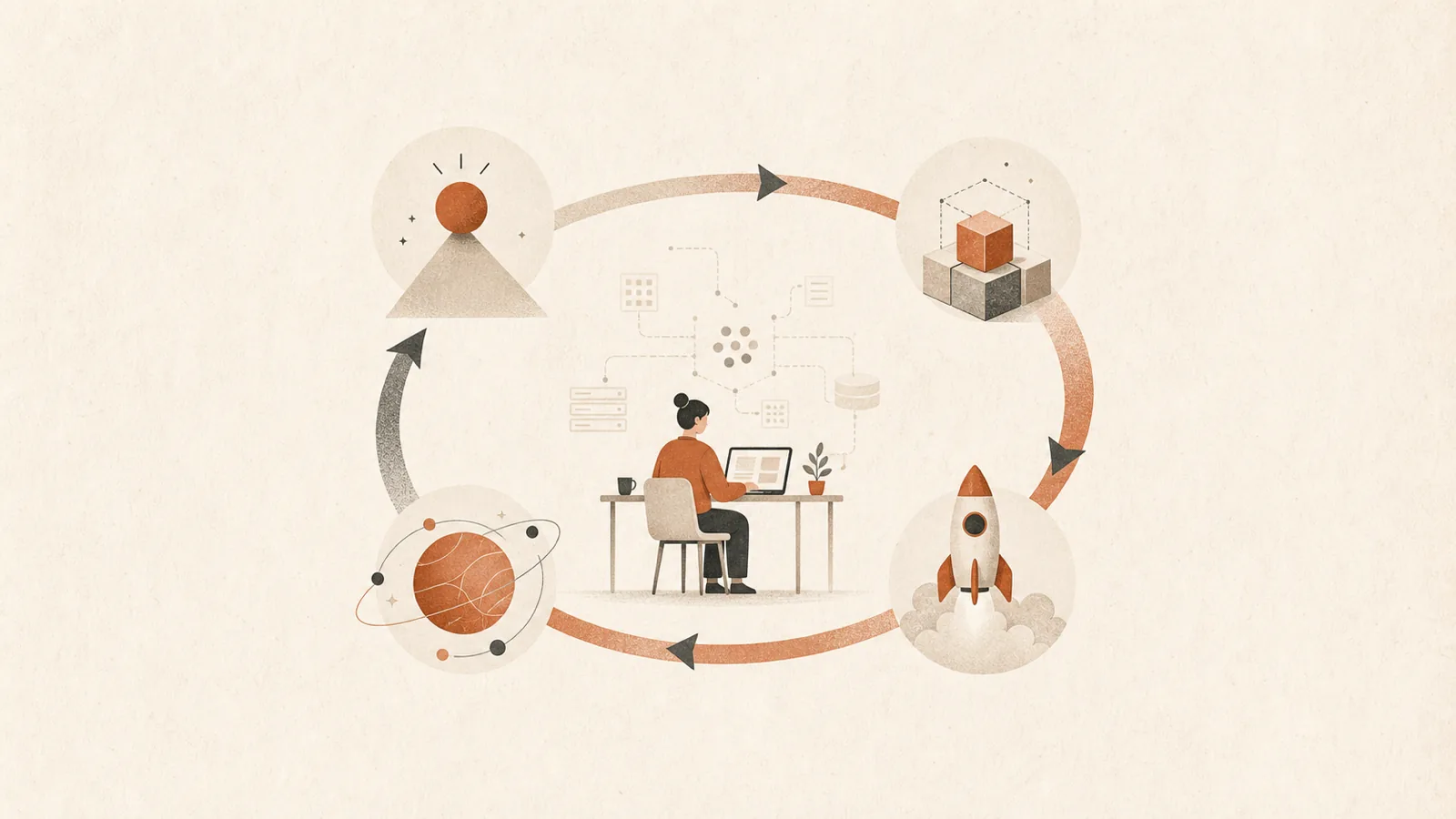 Illustration for AI-Native Startup Lifecycle