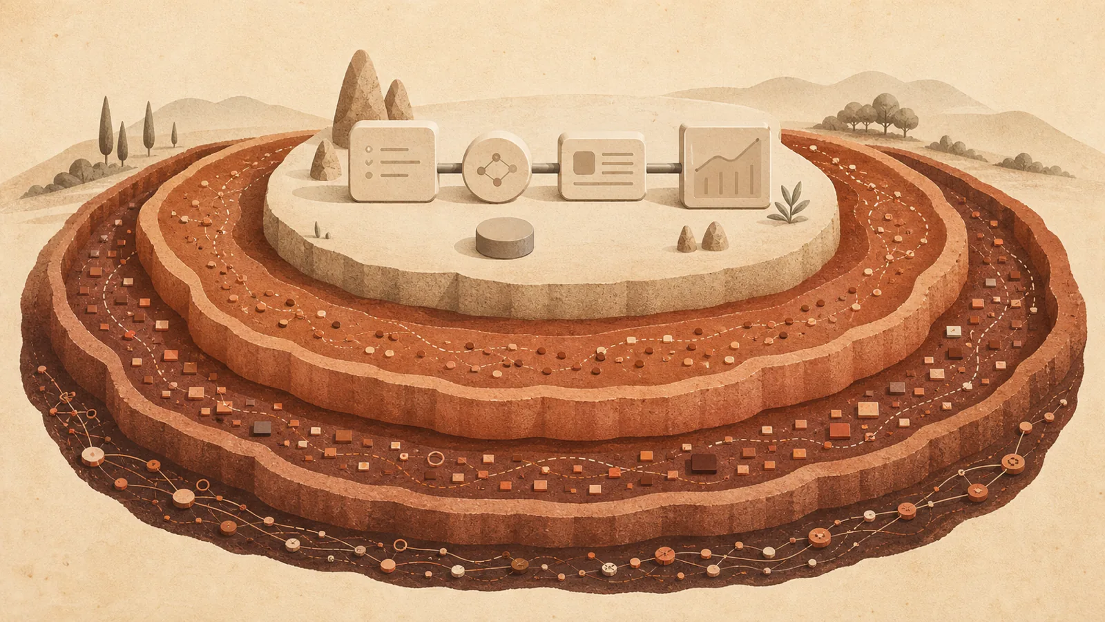 Illustration for Compounding Data Moat